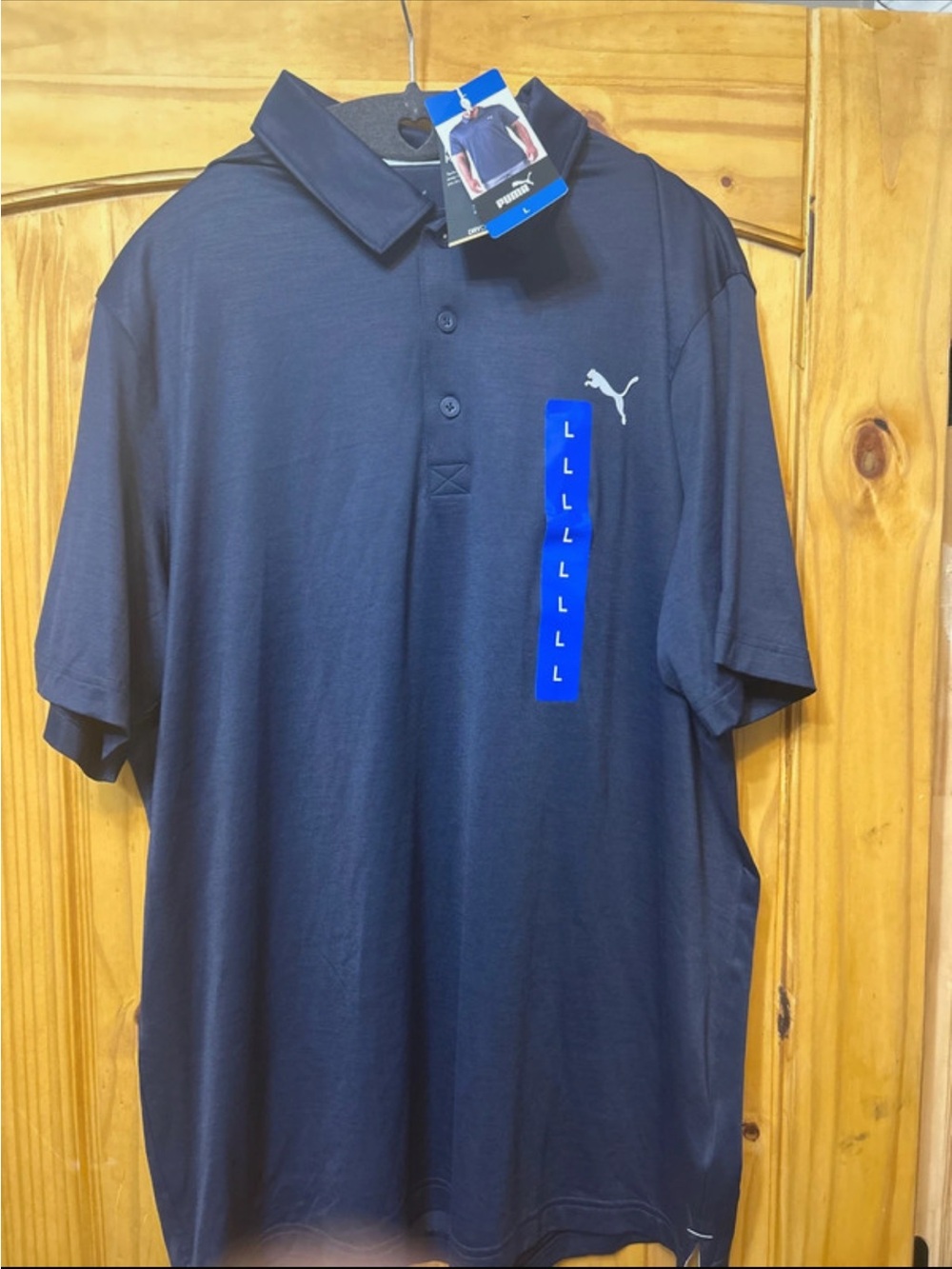 Puma Men’s Navy Blue Polo with White Puma Logo